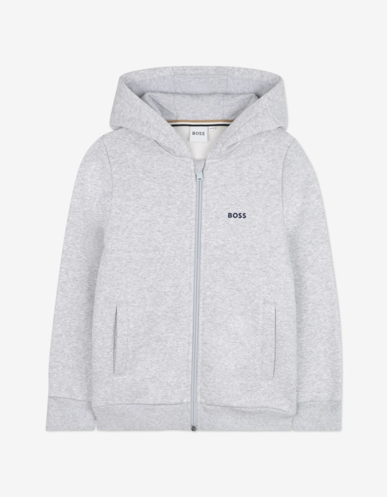 BOSS Boys Logo Print Tracksuit in Grey