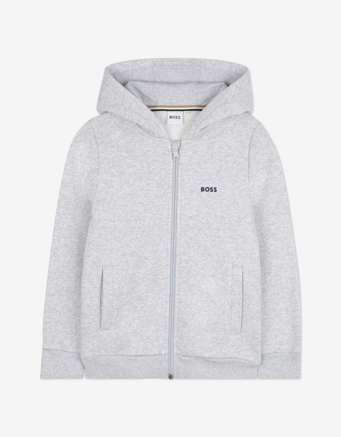 BOSS Boys Logo Print Tracksuit in Grey