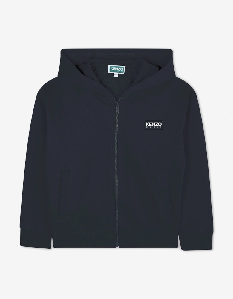 Kids Logo Zip Up Top in Navy