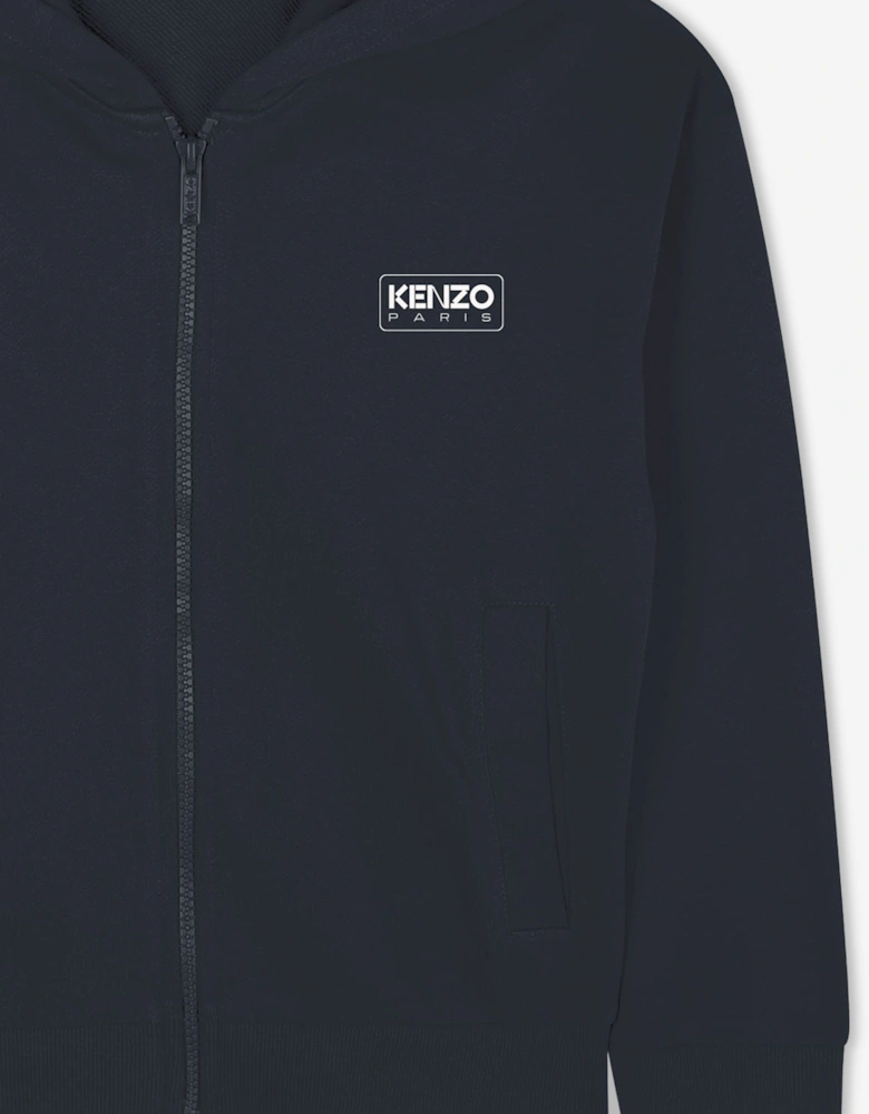 Kids Logo Zip Up Top in Navy