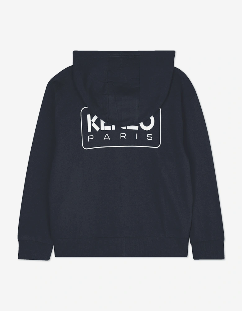 Kids Logo Zip Up Top in Navy