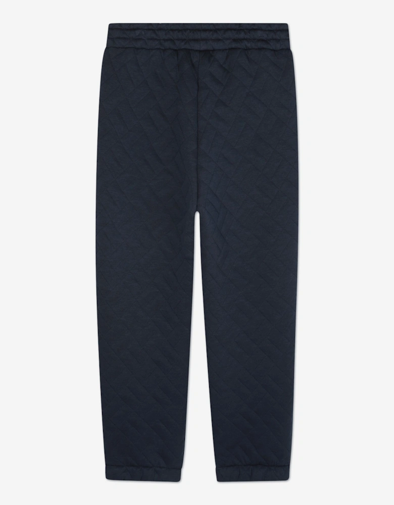 Boys Weave Patterned Tracksuit in Navy