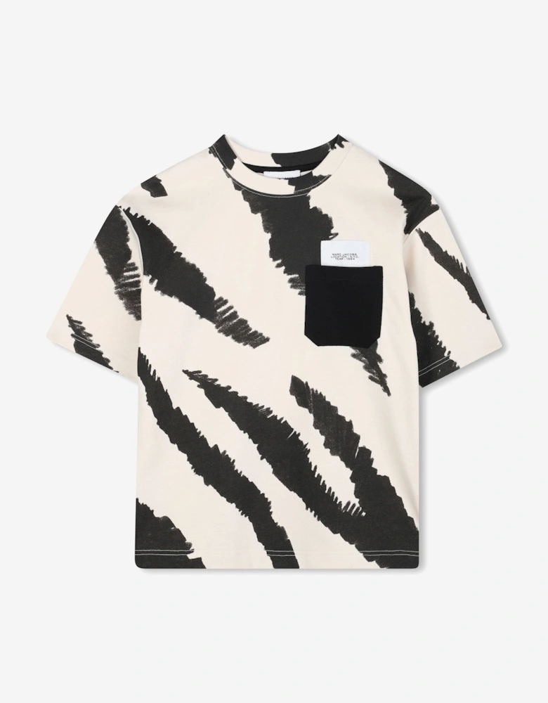 Boys Zebra Print T-Shirt in Black