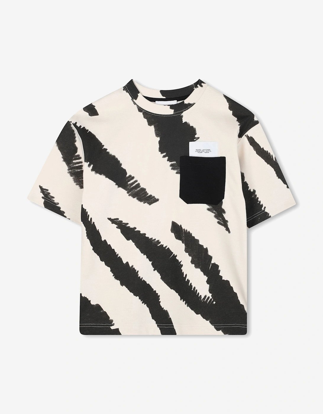 Boys Zebra Print T-Shirt in Black, 5 of 4