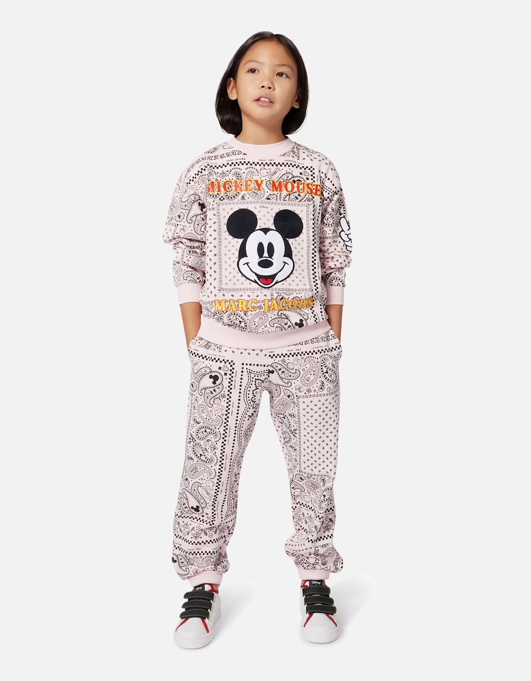 Girls Disney's Mickey Mouse Bandana Sweatahirt in Pink