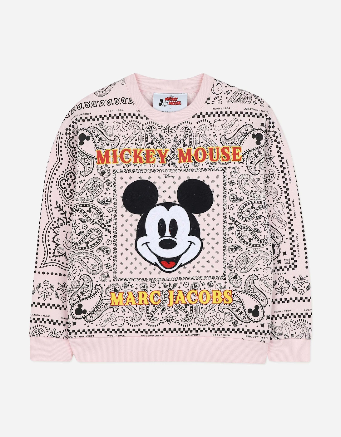 Girls Disney's Mickey Mouse Bandana Sweatahirt in Pink, 5 of 4