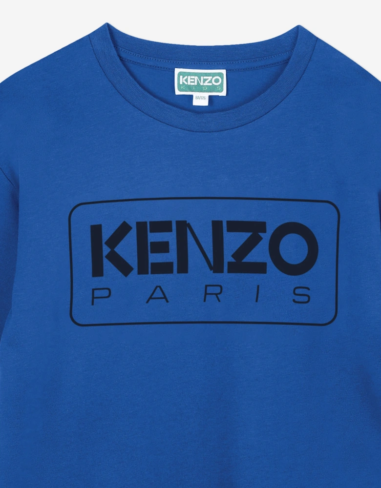 Kids Logo Print T-Shirt in Blue