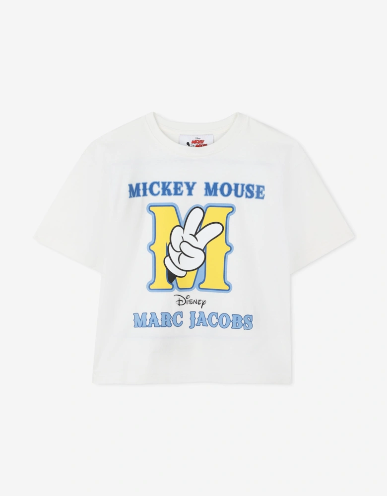 Boys Mickey Mouse T-Shirt in Ivory