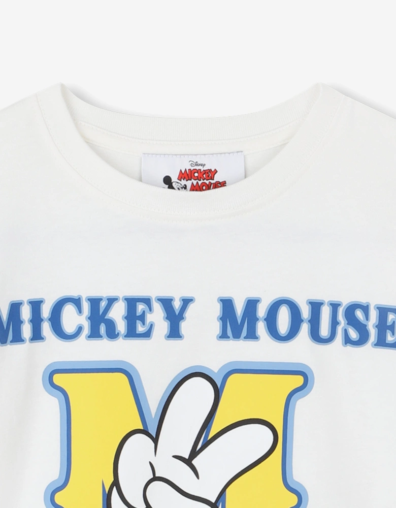 Boys Mickey Mouse T-Shirt in Ivory