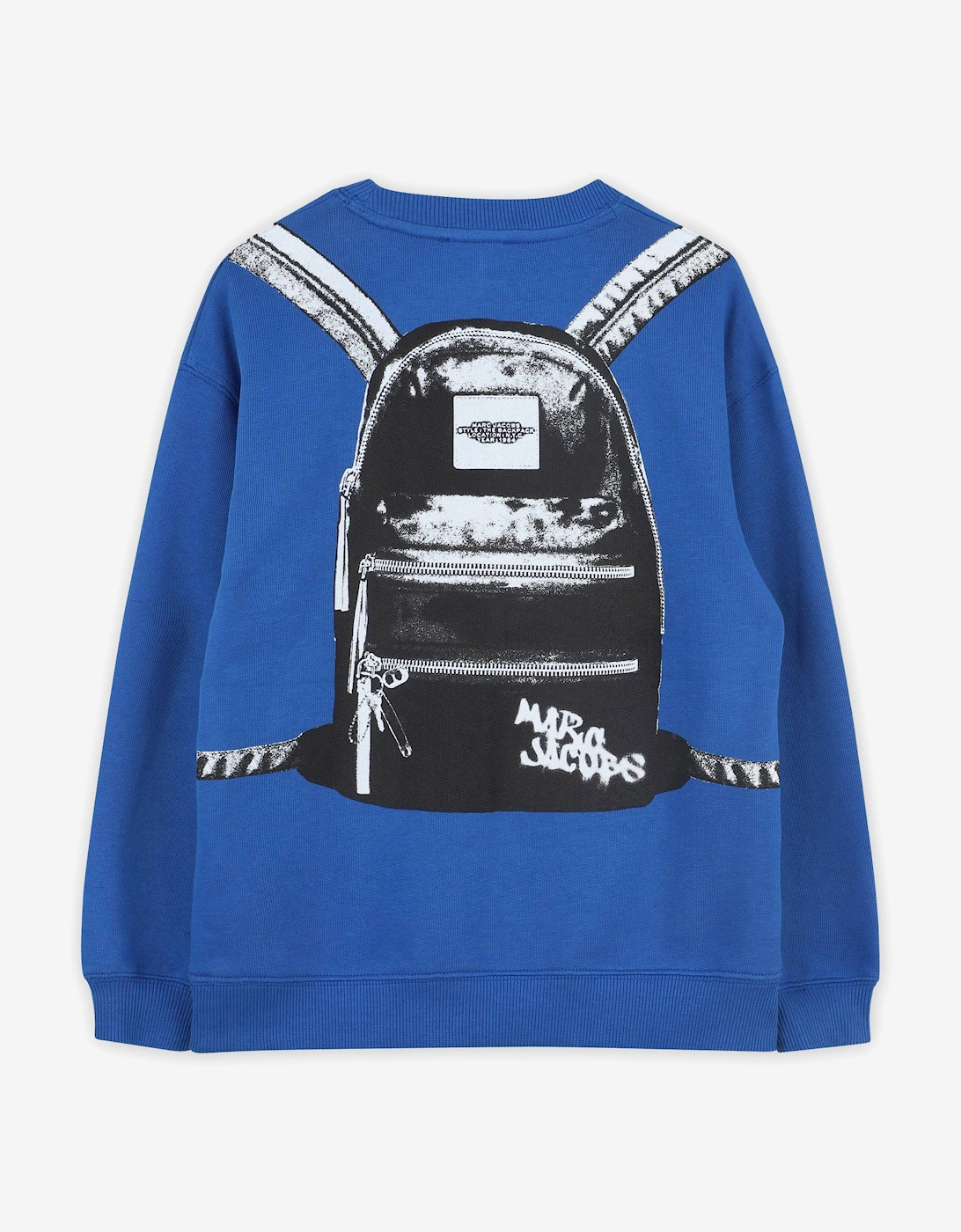 Boys Backpack Print Sweatshirt in Blue