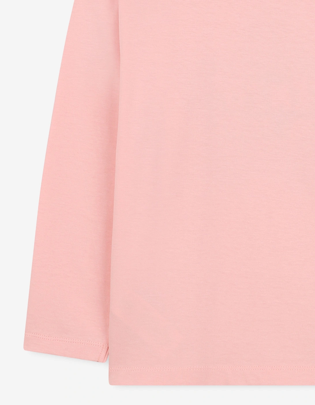 Girls Long Sleeve Flower Logo T-Shirt in Pink