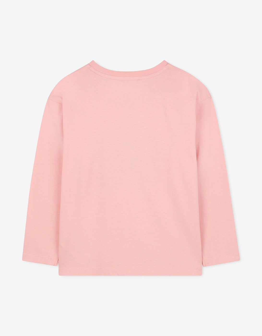 Girls Long Sleeve Flower Logo T-Shirt in Pink