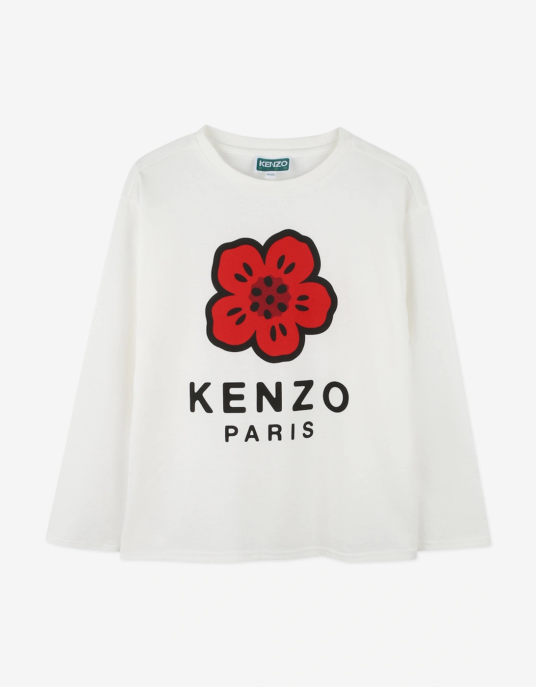 Kids Long Sleeve Boke Flower T-Shirt in Ivory, 5 of 4