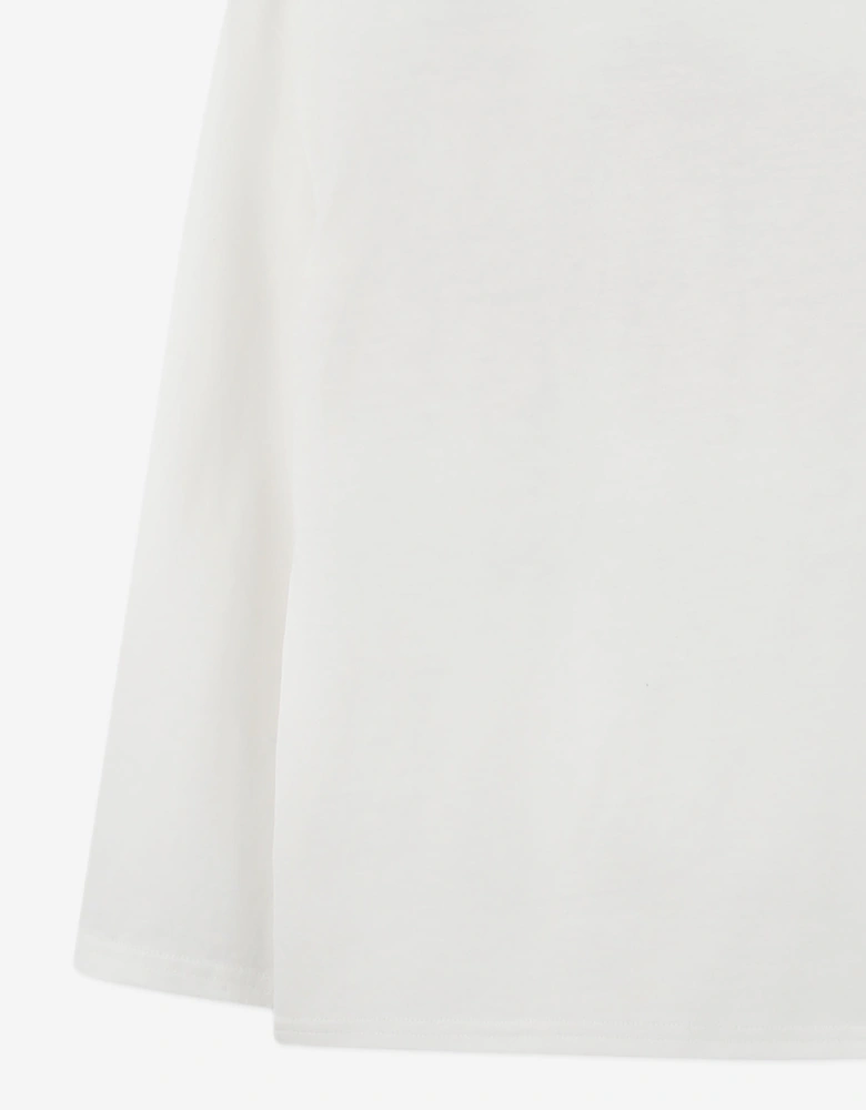 Kids Long Sleeve Boke Flower T-Shirt in Ivory