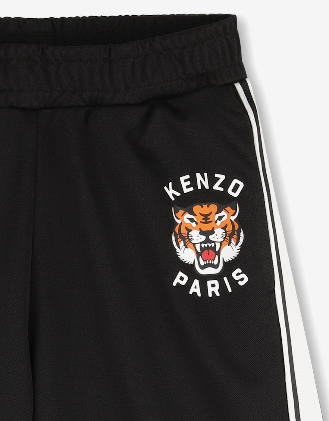Kids Lucky Tiger Bermuda Shorts in Black