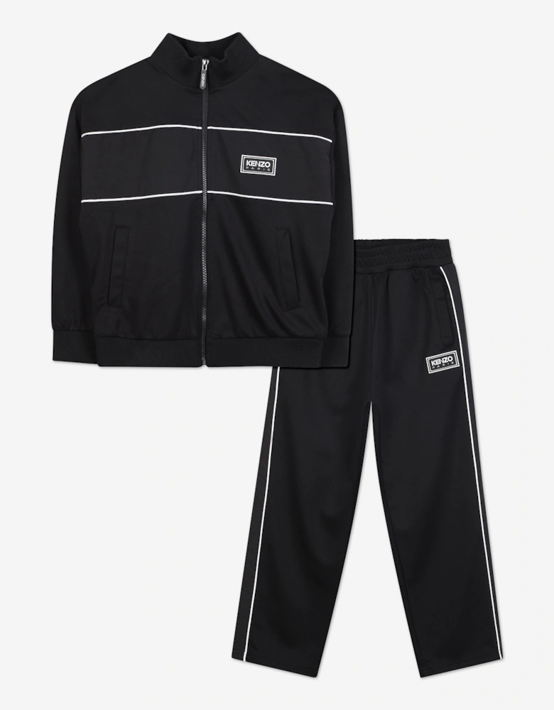 Kids Contrast Logo Tracksuit in Navy