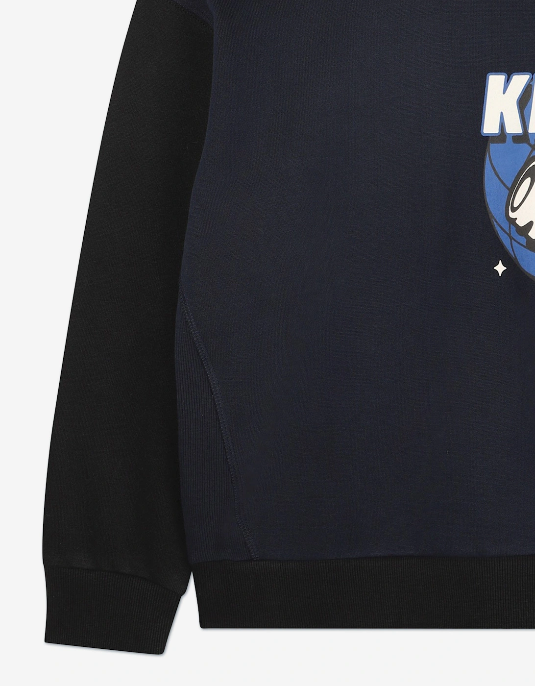 Boys Fish Logo Sweatshirt in Navy