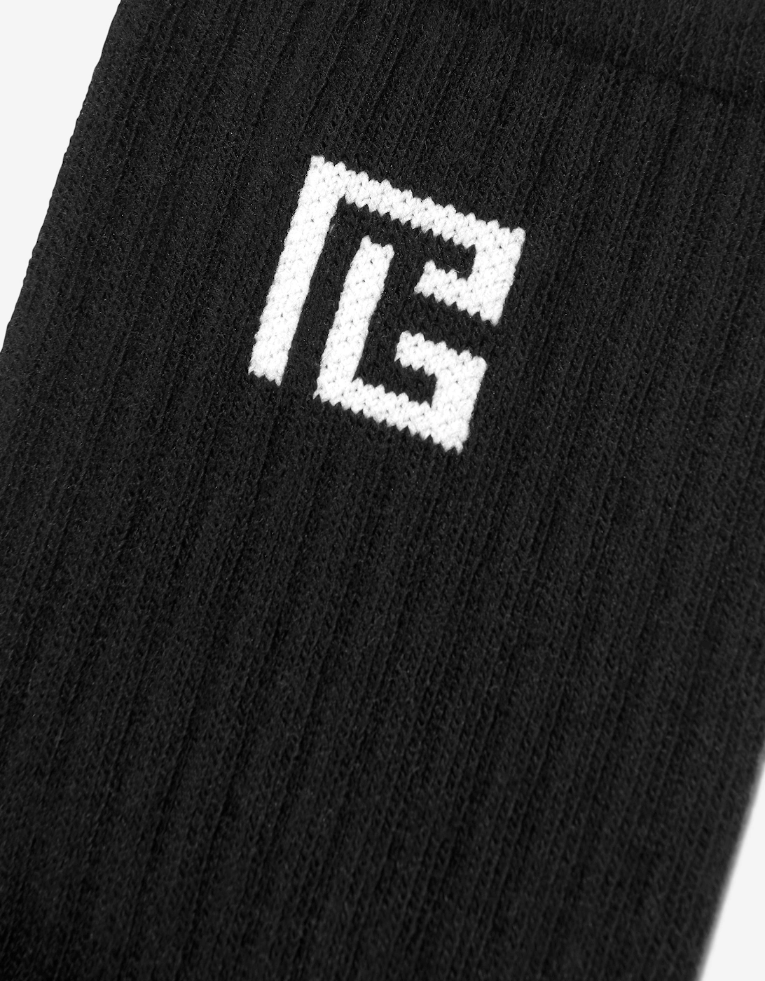 Kids Monogram Logo Socks in Black