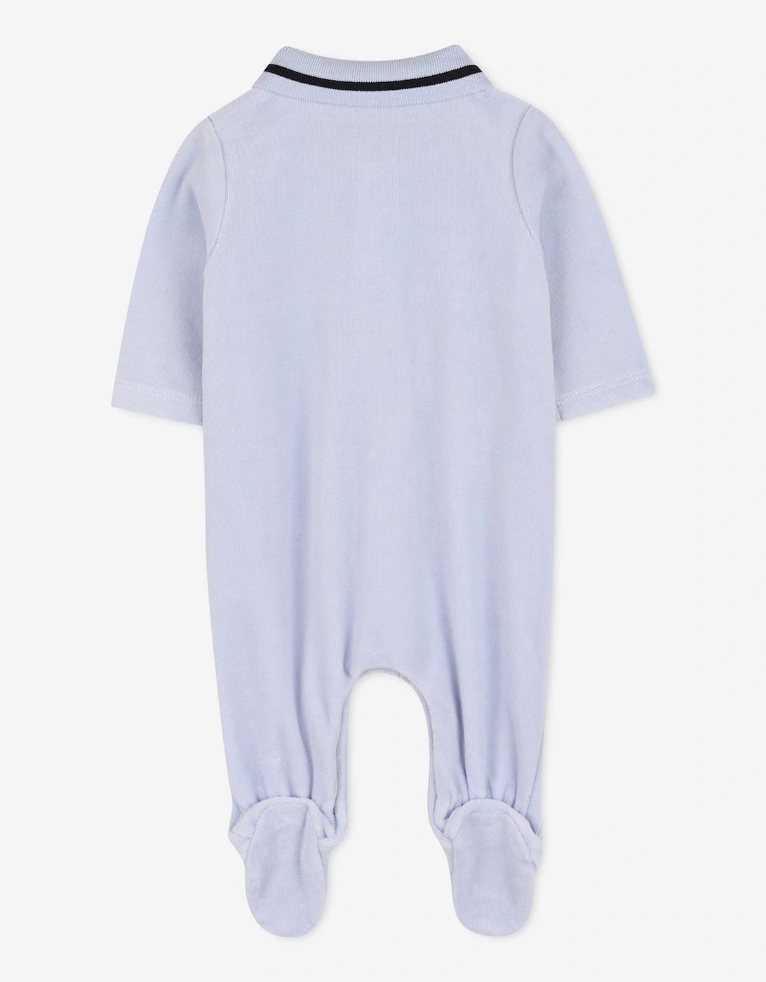 BOSS Baby Boys Velour Babygrow in Blue