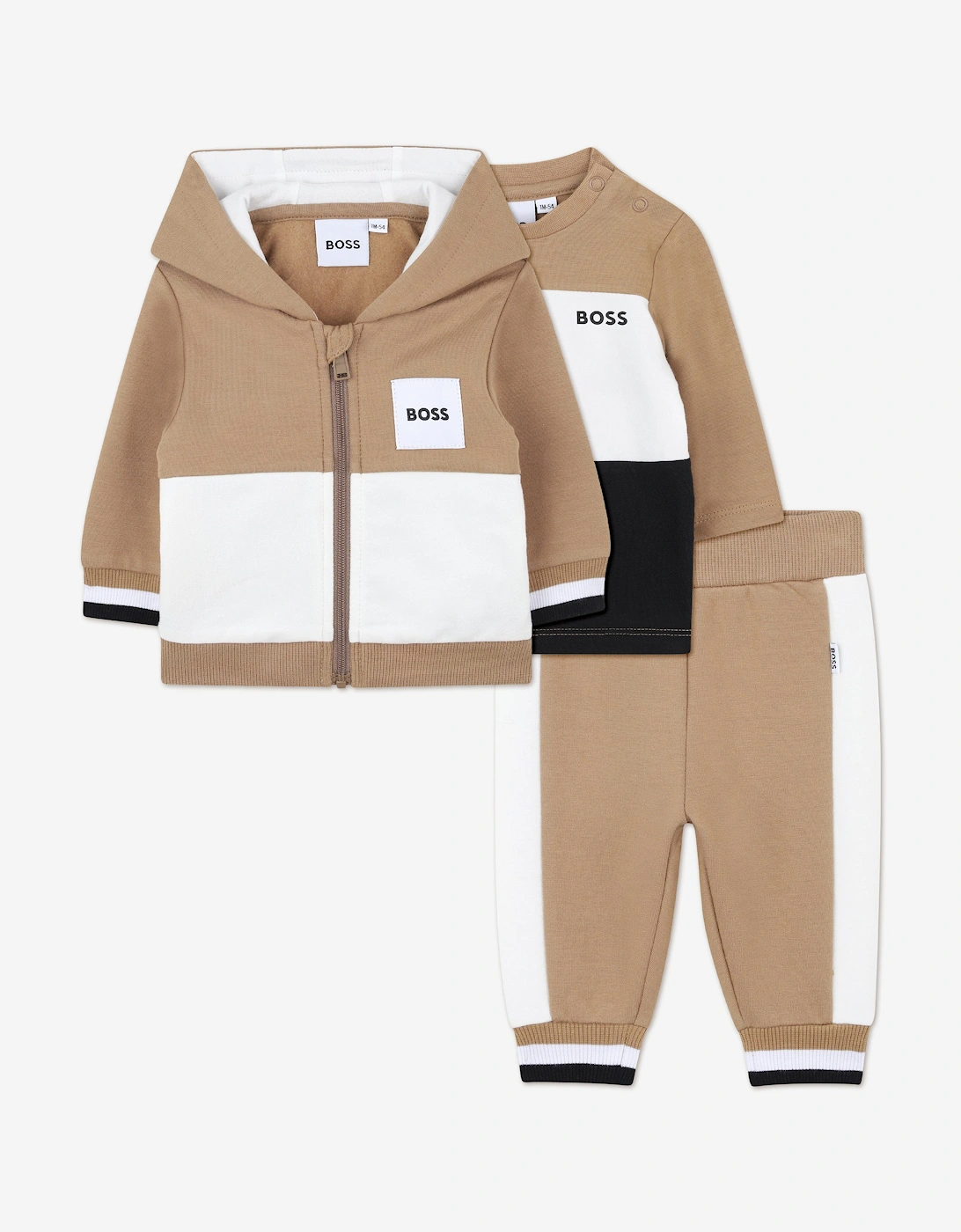 BOSS Baby Boys 3 Piece Tracksuit Set in Brown, 8 of 7