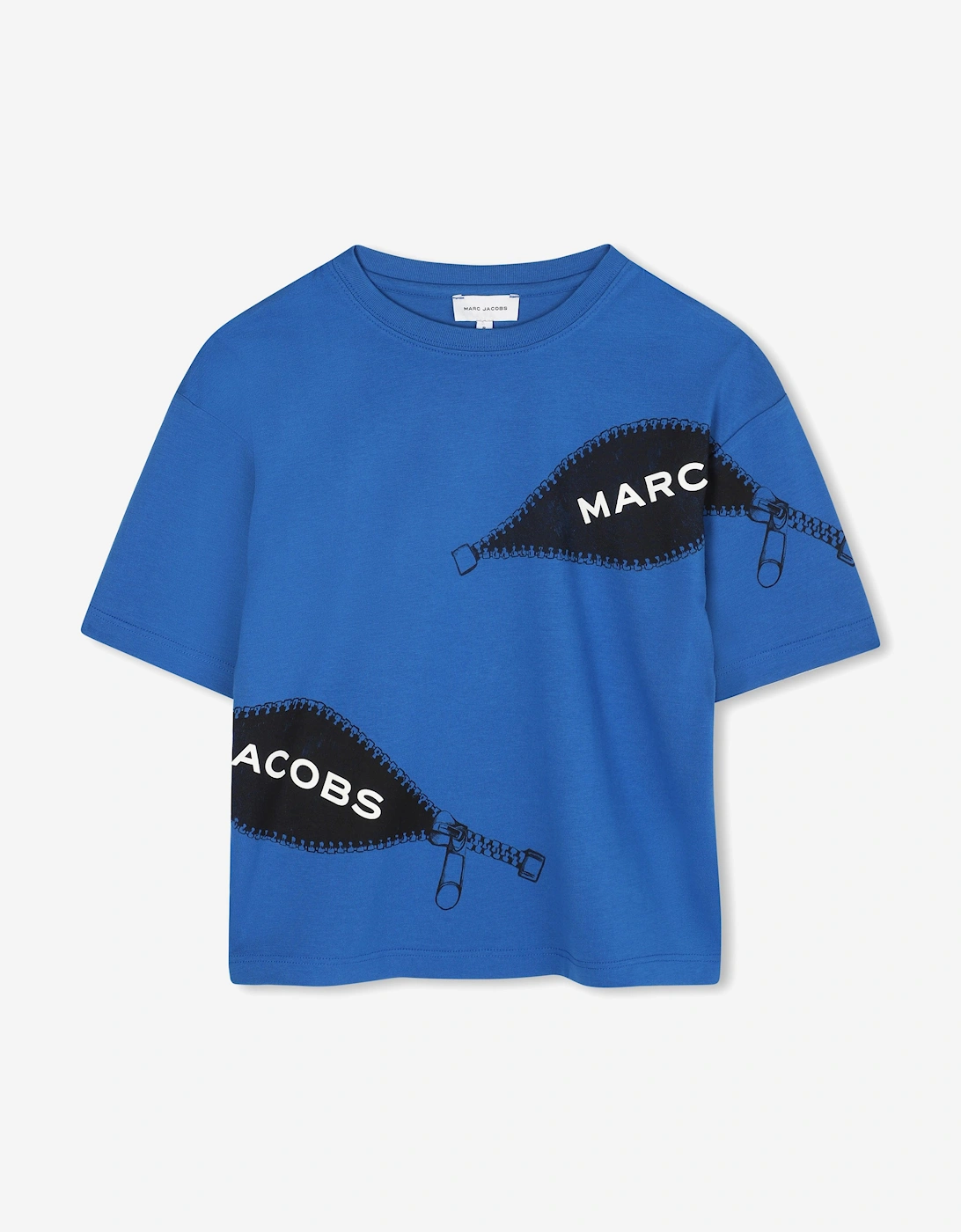 Boys Zipped Print T-Shirt in Blue, 5 of 4