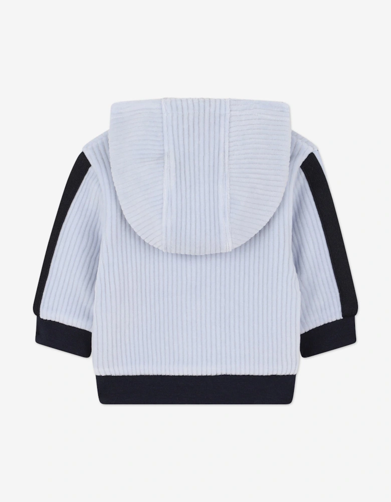 BOSS Baby Boys Striped Monogram Tracksuit in Blue