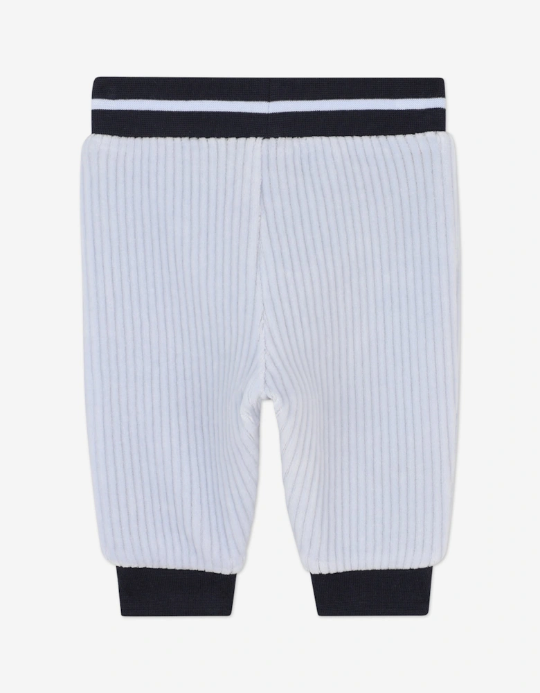 BOSS Baby Boys Striped Monogram Tracksuit in Blue