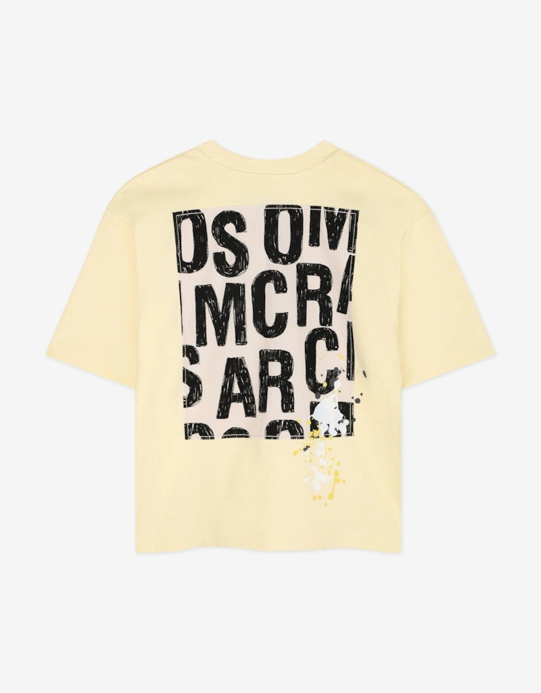Boys Paint Logo T-Shirt in Yellow