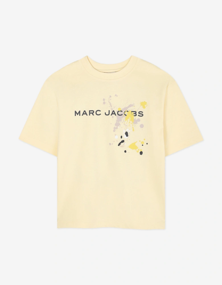 Boys Paint Logo T-Shirt in Yellow