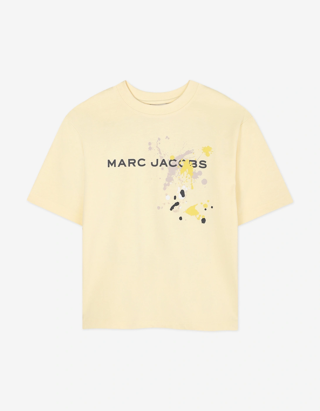 Boy's MARC JACOBS Boys Paint Logo T-Shirt in Yellow - Size: 14 years