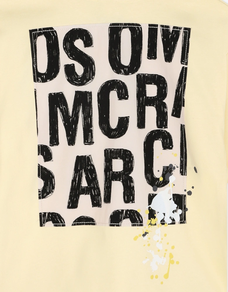 Boys Paint Logo T-Shirt in Yellow