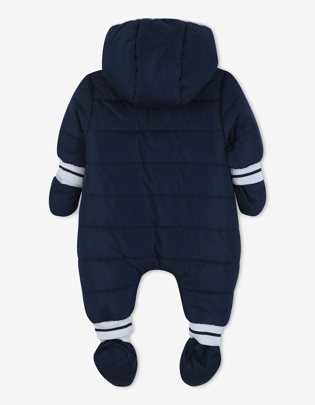 BOSS Baby Boys Monogram Snowsuit in Navy