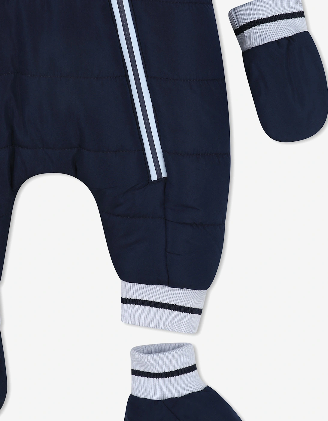 BOSS Baby Boys Monogram Snowsuit in Navy