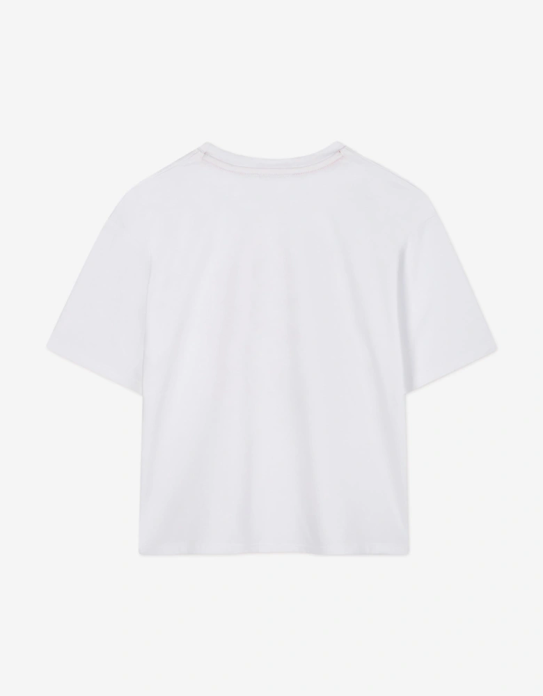 Girls Lipstick Logo T-Shirt in White