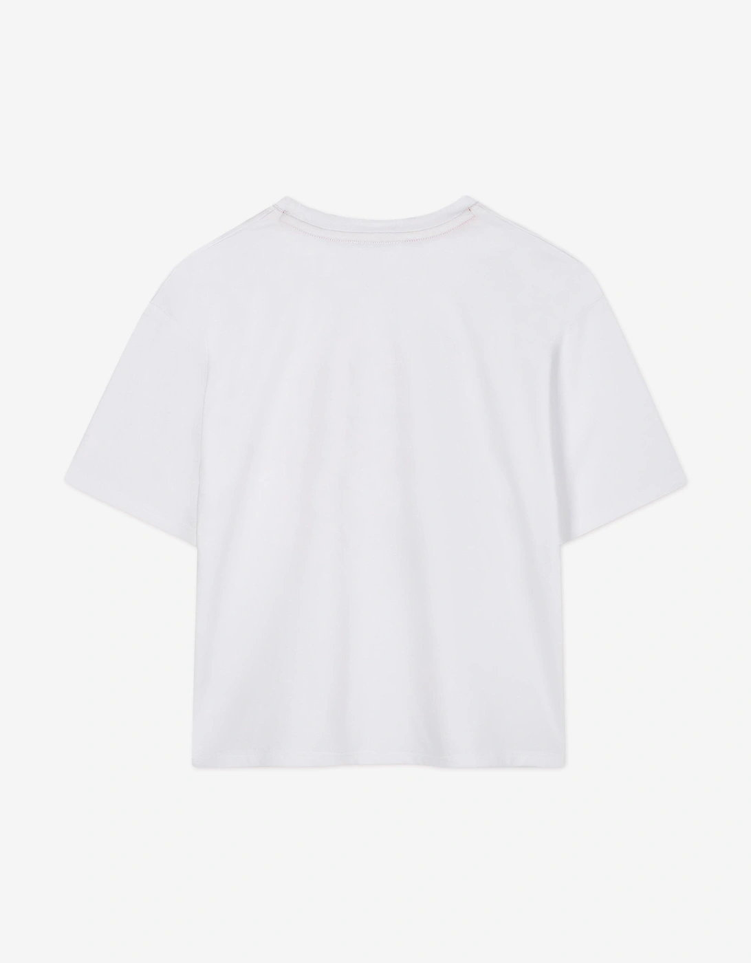 Girls Lipstick Logo T-Shirt in White