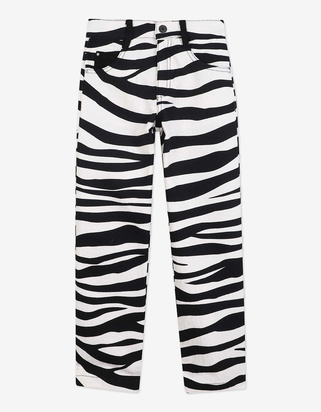 Girl's MARC JACOBS Girls Zebra Print Trousers in Black - Size: 14 years
