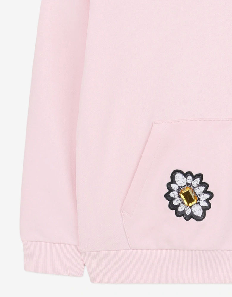 Girls Jewellery Print Hoodie in Pink