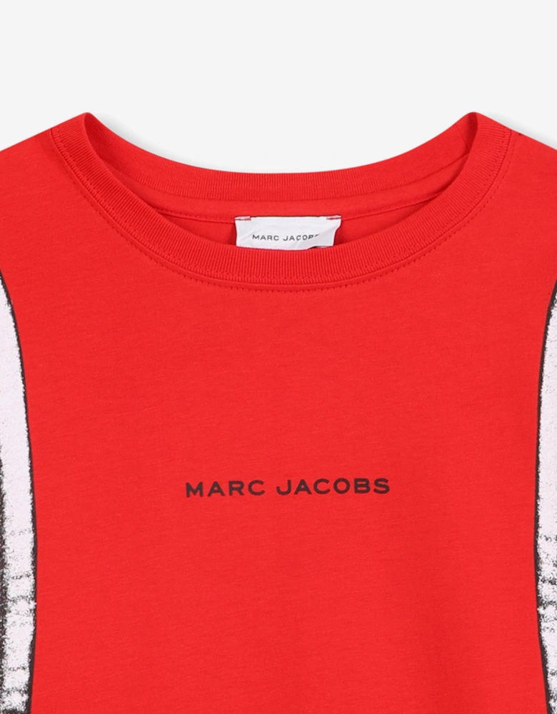 Boys Long Sleeve Backpack Print T-Shirt in Red