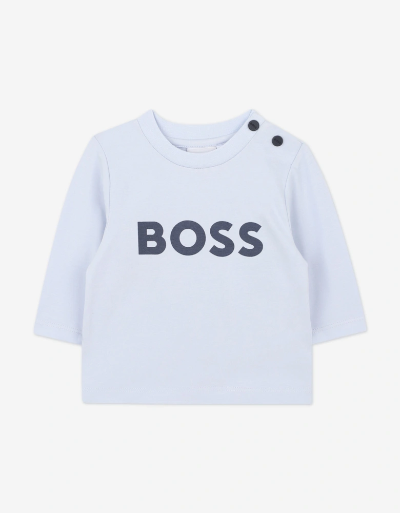 BOSS Baby Boys Dungarees and T-Shirt Set in Navy