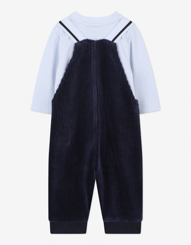 BOSS Baby Boys Dungarees and T-Shirt Set in Navy