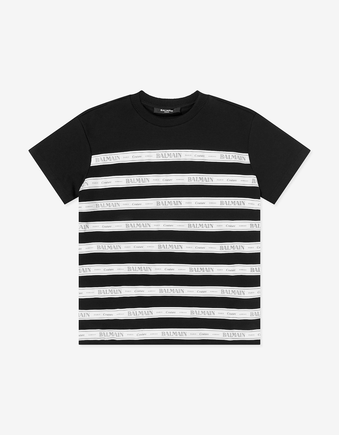 Girls Striped Logo Jersey Dress in Black, 5 of 4