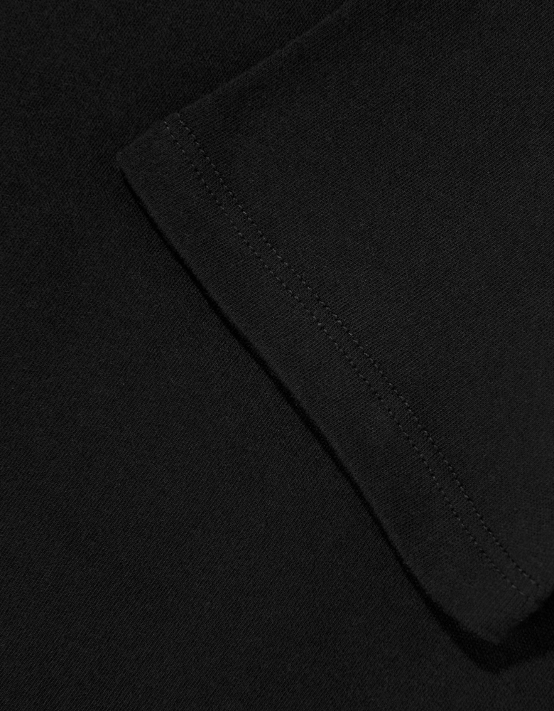 Girls Striped Logo Jersey Dress in Black