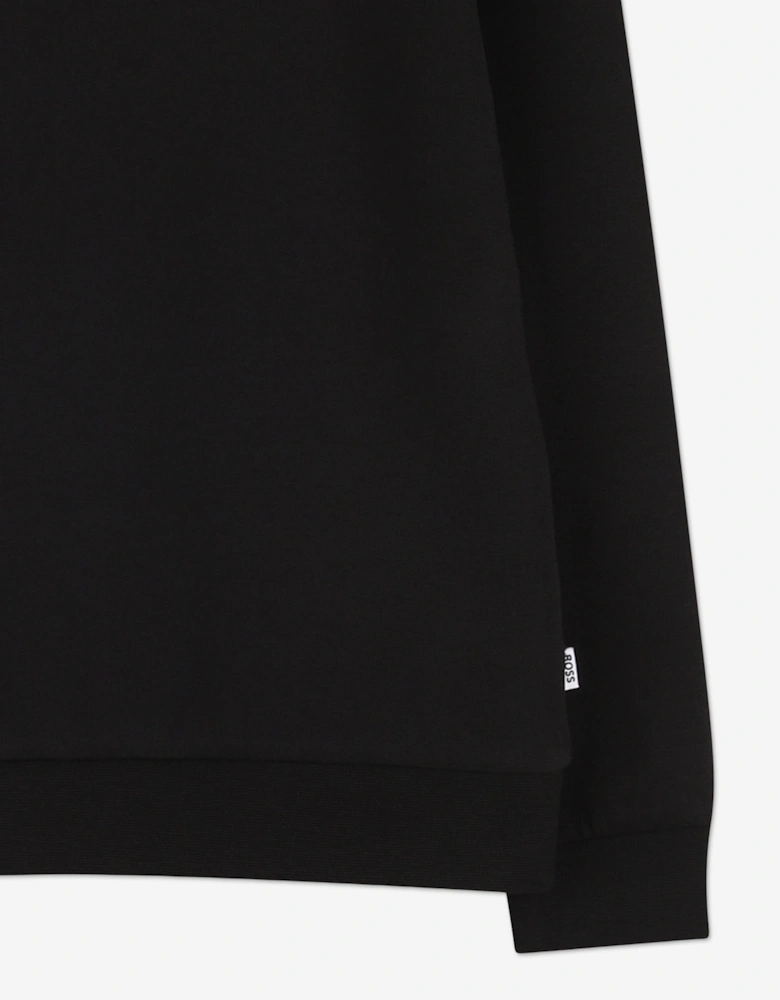 BOSS Boys Half Zip Sweatshirt in Black