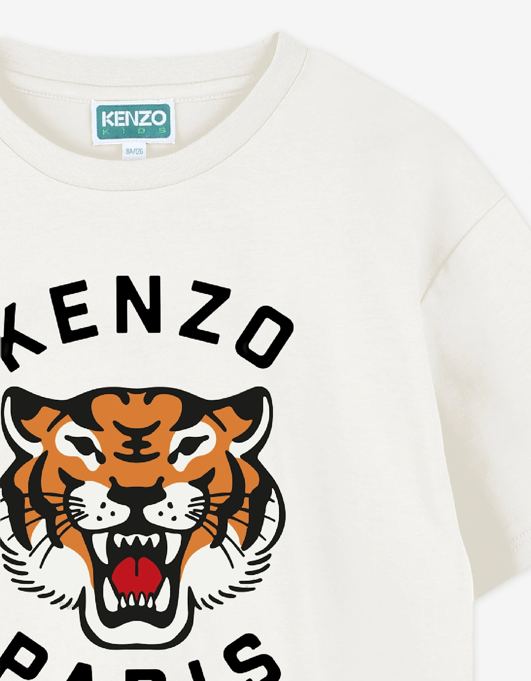 Kids Lucky Tiger T-Shirt in Ivory
