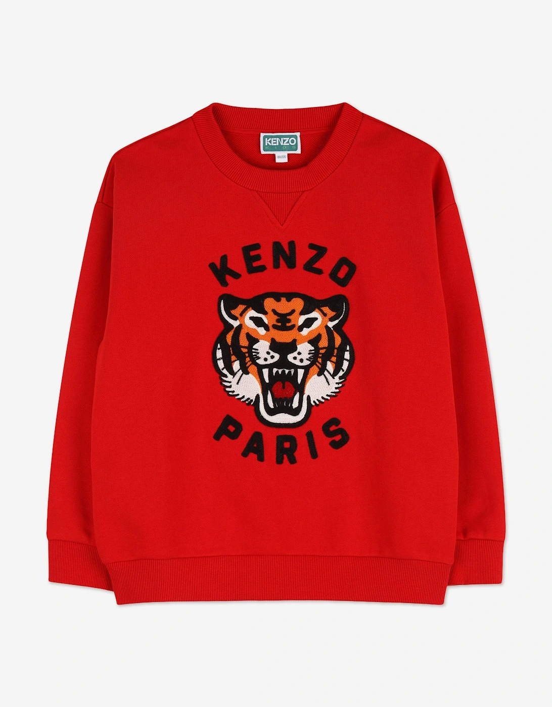 Boy's KENZO Boys Lucky Tiger Sweatshirt in Red - Size: 10 years