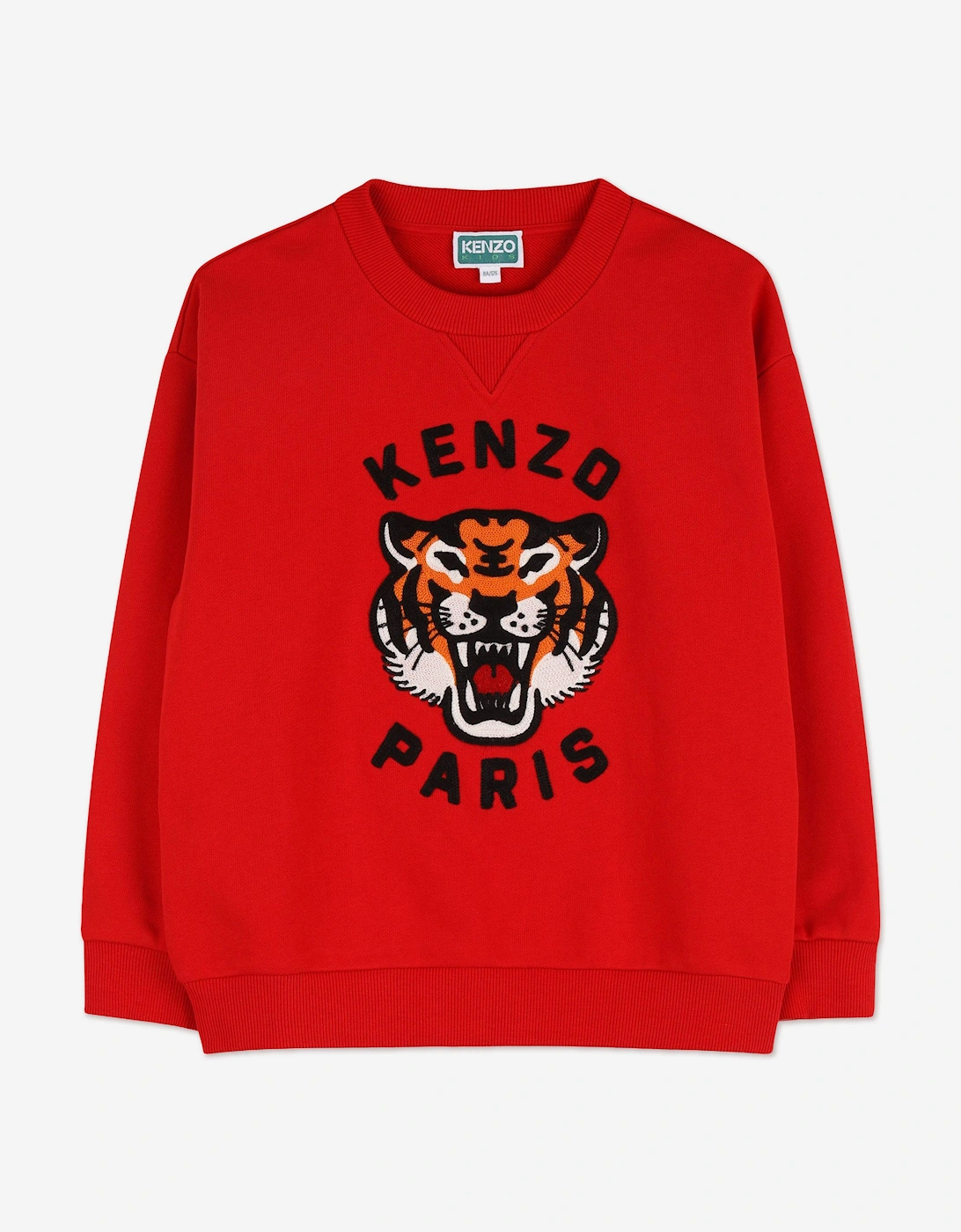 Boys Lucky Tiger Sweatshirt in Red, 5 of 4