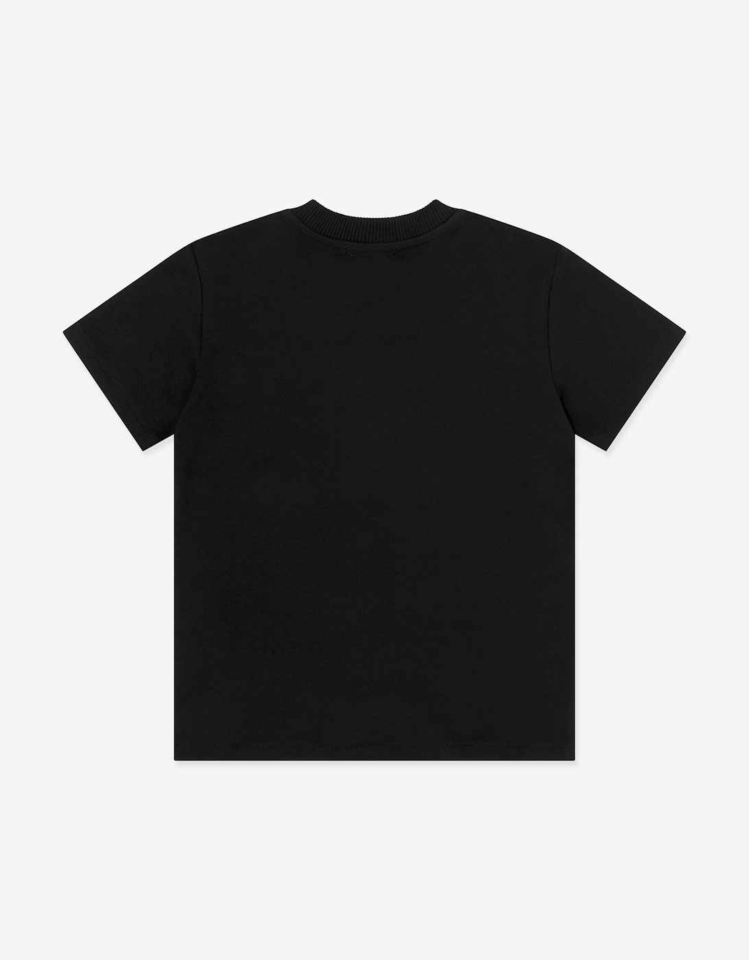 Kids Striped Logo T-Shirt in Black
