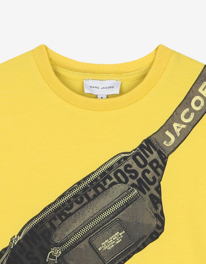 Boys Belt Bag Print T-Shirt in Yellow