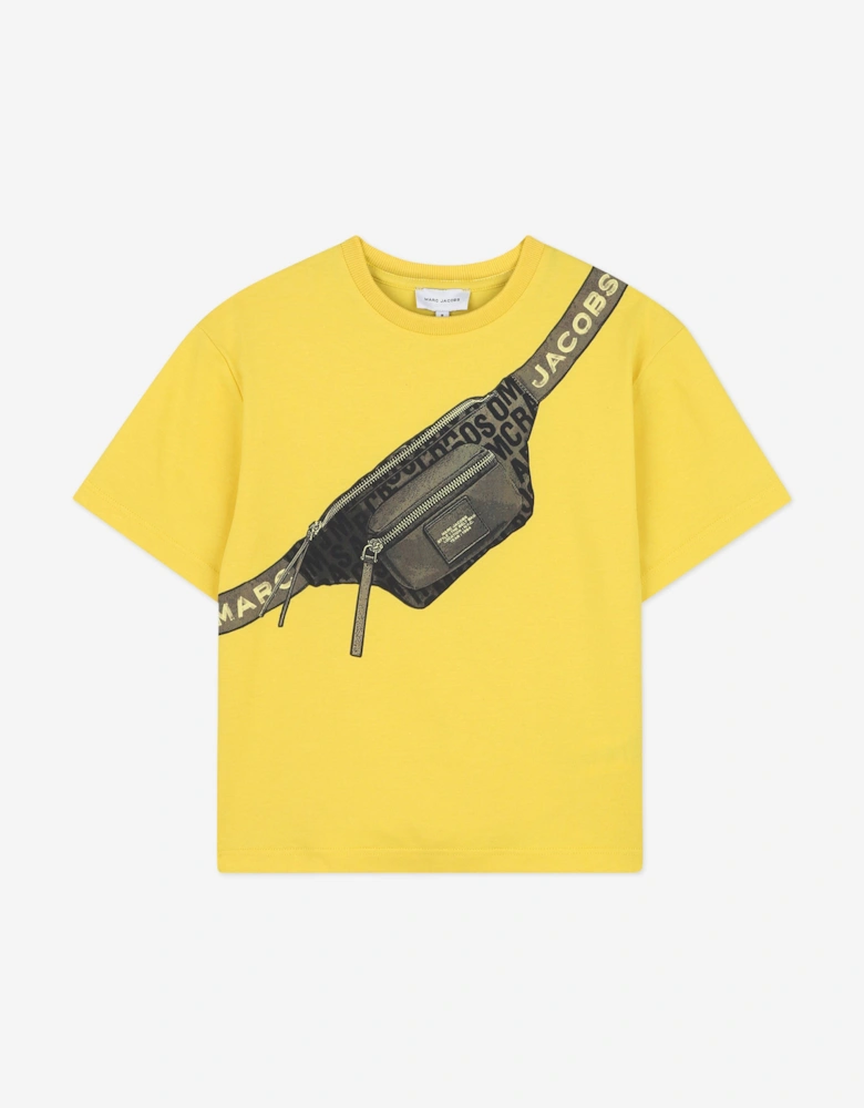 Boys Belt Bag Print T-Shirt in Yellow