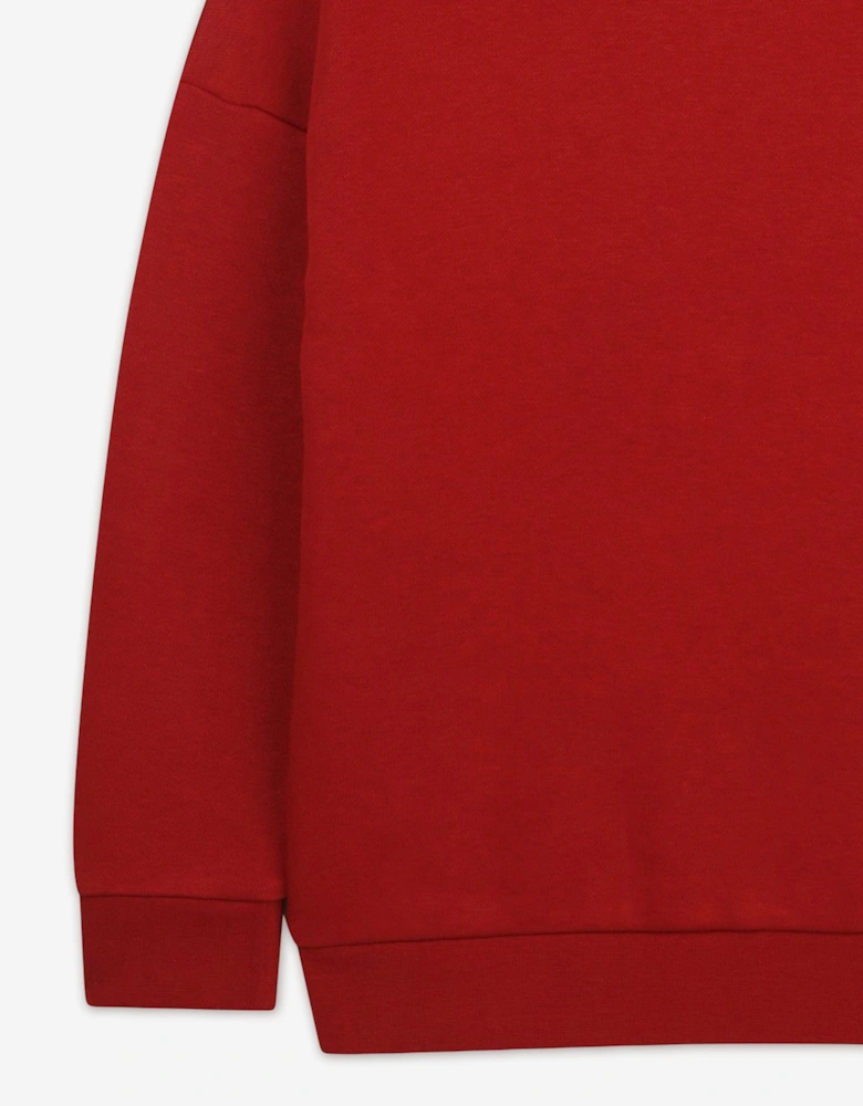 BOSS Boys Logo Print Hoodie in Red